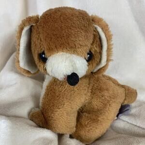 Vintage Best Made Toys 1970s Plush Stuffed Bean Bag Brown Puppy Dog​